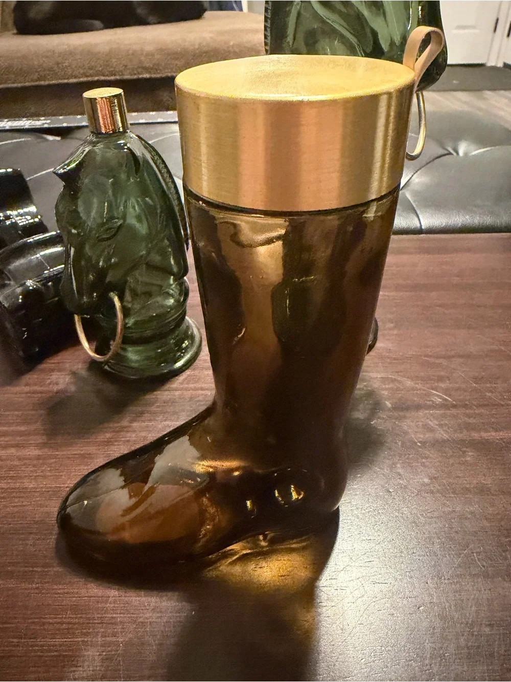 Vintage Avon Figural Cologne Decanter Lot of 4 Horse Head Boot Train